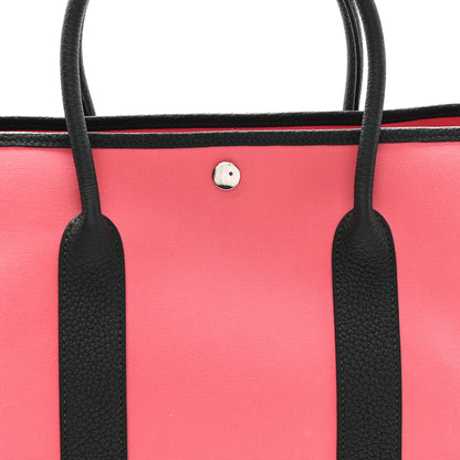 Hermes Toile Negonda Garden Party Tote 36 MM Rose Azalee Vert Fonce 7 of 10