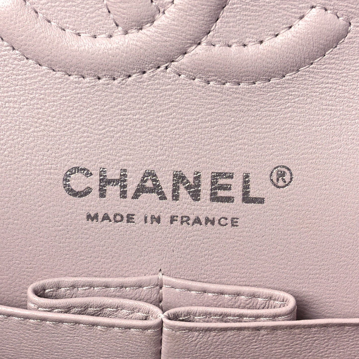 Lambskin Quilted Small Double Flap Light Purple