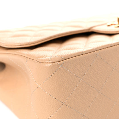Chanel Caviar Quilted Jumbo Double Flap Beige Clair 8 of 12