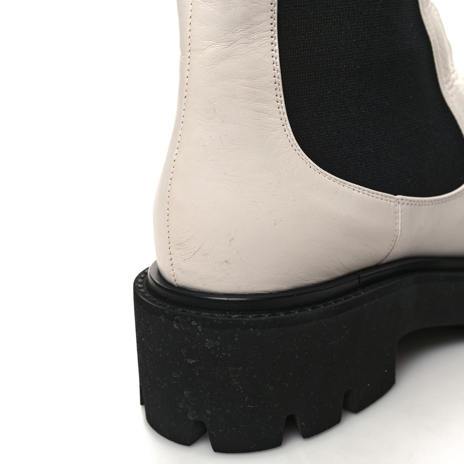 Chanel Patent Calfskin Cap Toe CC Ankle Boots 40 White Black 9 of 9