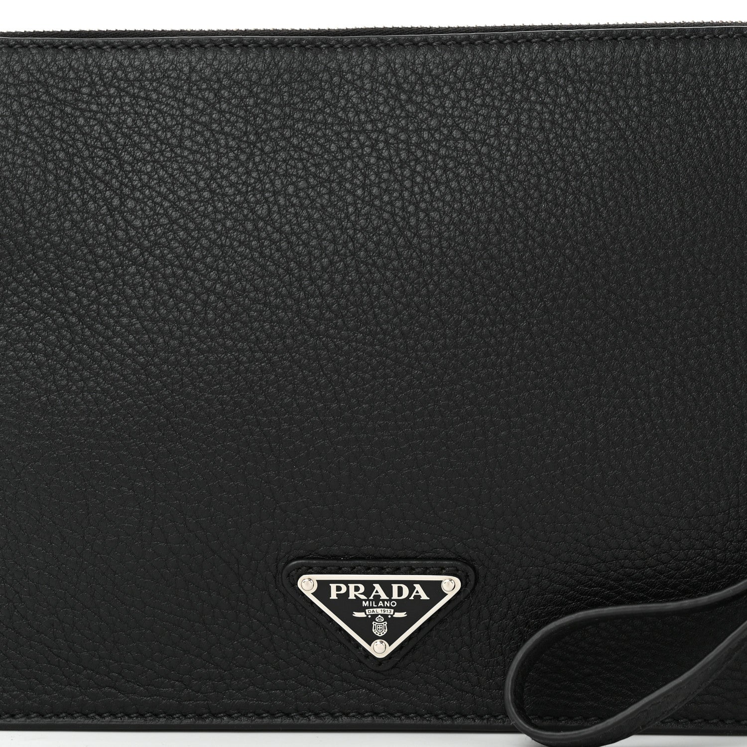 Prada Vitello City Wristlet Pouch Black 8 of 10