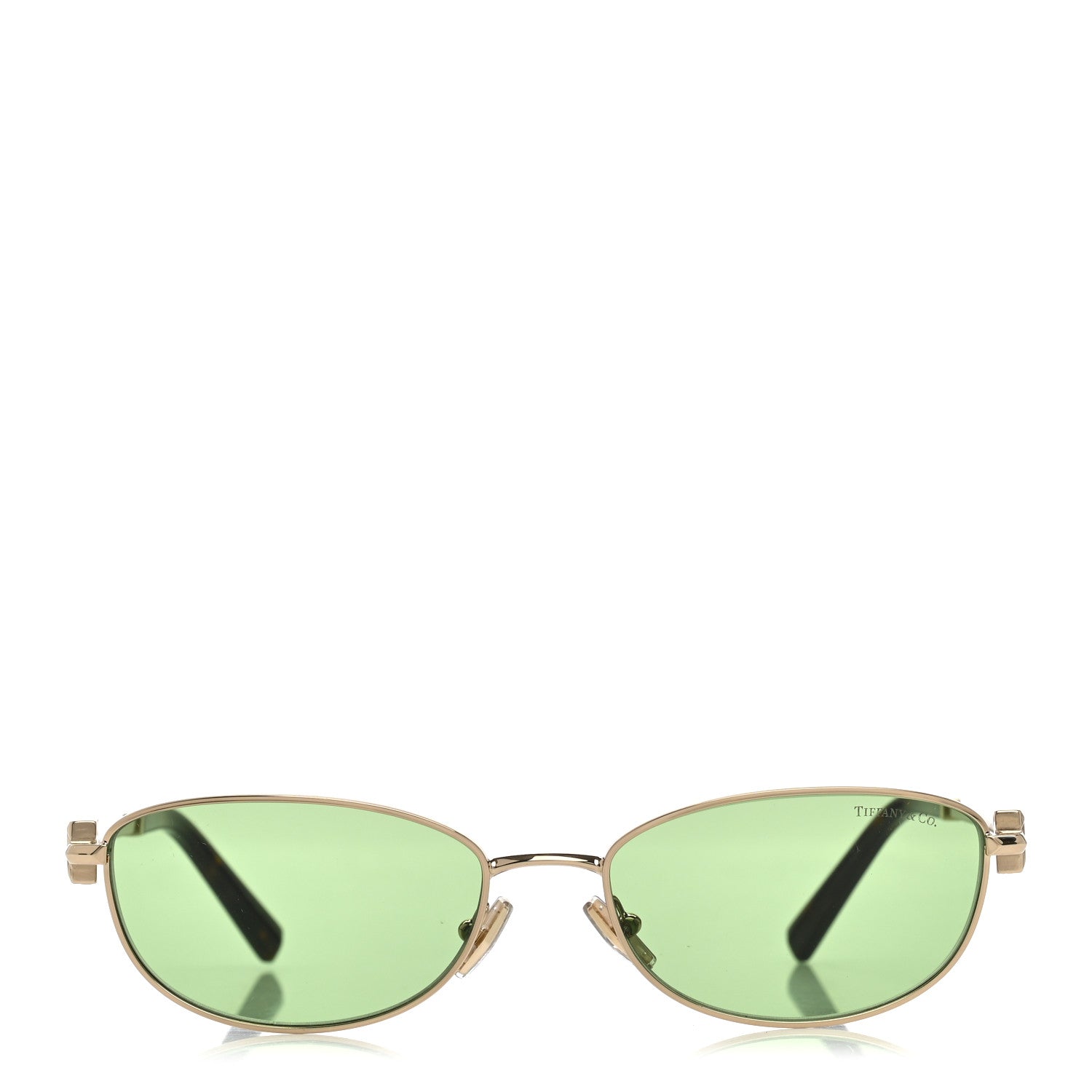 Tiffany Metal T Oval Sunglasses TF3115 Gold Green 2 of 8