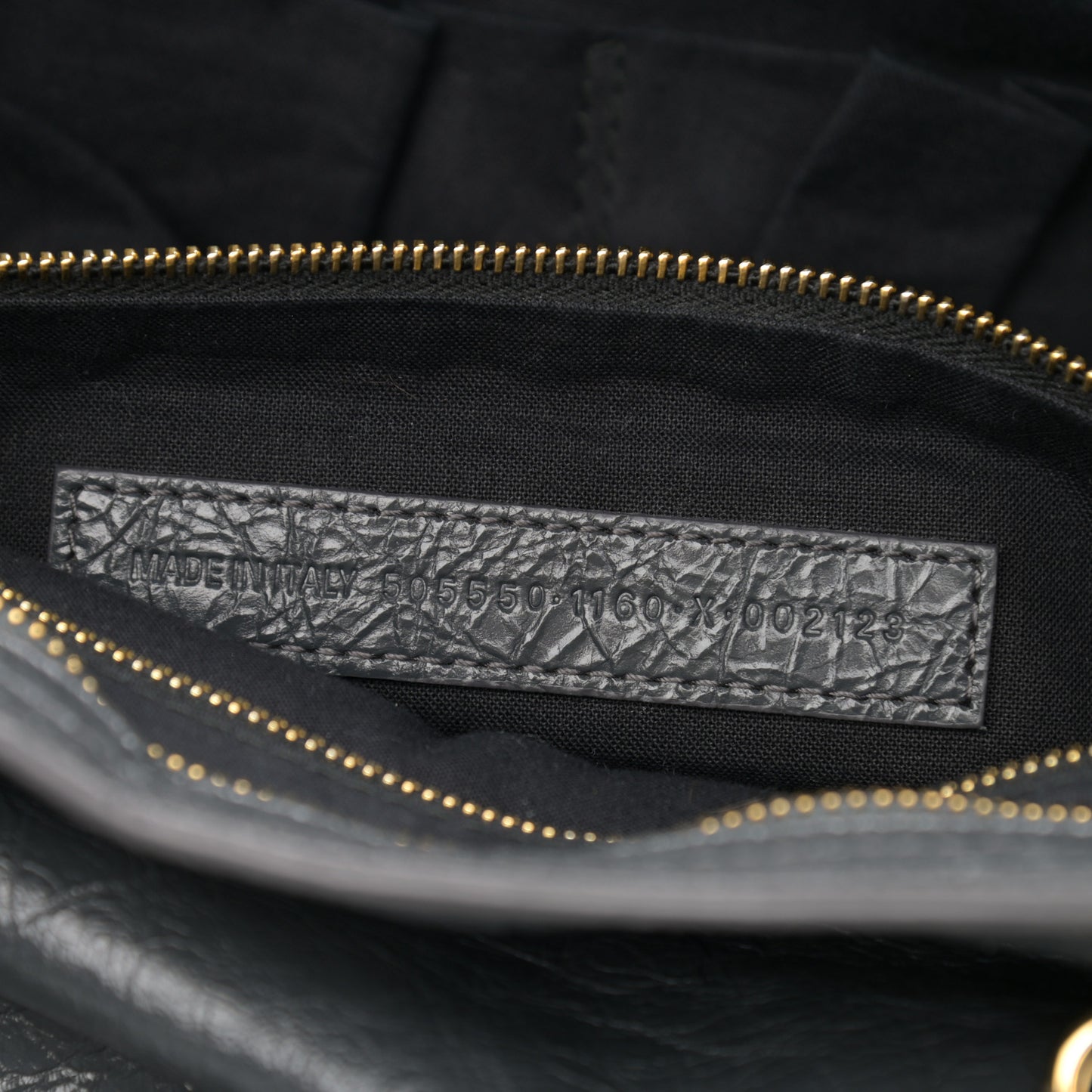 Agneau Classic Gold Hardware City Gris Fossile Anthracite