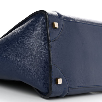 Celine Drummed Calfskin Mini Luggage Ink 8 of 15