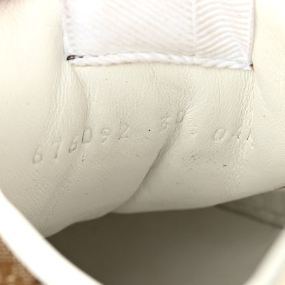 Gucci Calfskin GG Monogram Womens Platform 55mm Sneakers 38.5 Hezelnut Beige Ebony Mystic White 9 of 10