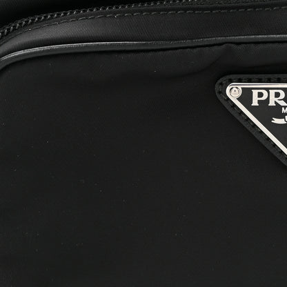 Prada Tessuto Nylon Studded Belt Bag Black White 7 of 9