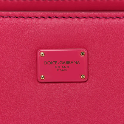 Dolce & Gabbana Calfskin Small Sicily 62 Soft Bag Fuchsia Yellow 6 of 10