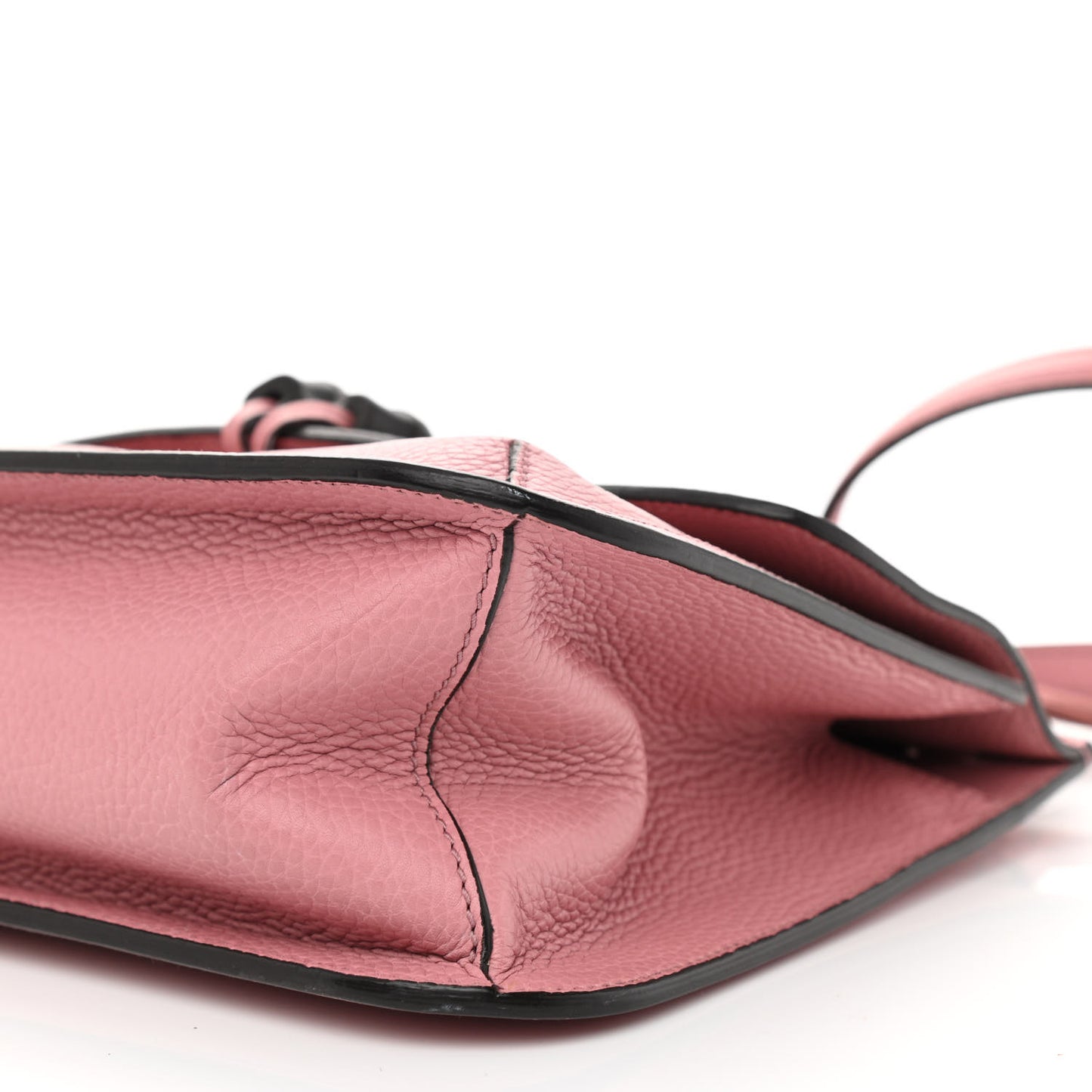 Cellarius Calfskin Medium Bamboo Daily Flap Shoulder Bag Carmine Rose