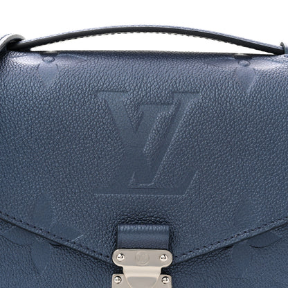 Louis Vuitton Metallic Empreinte Monogram Giant Pochette Metis Navy Nacre 12 of 17