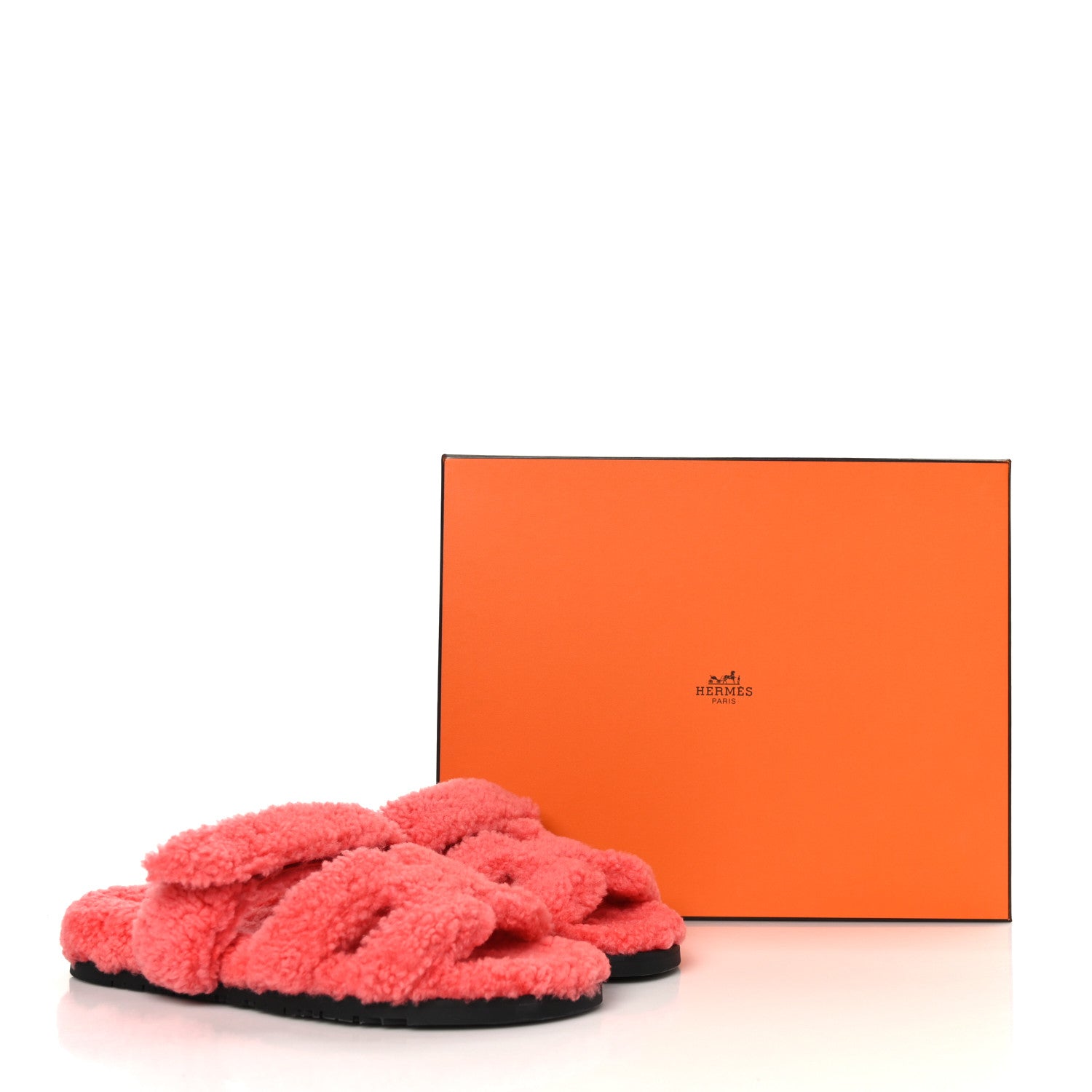 Hermes Woolskin Womens Chypre Sandals 40 Rose Du Desert 8 of 8