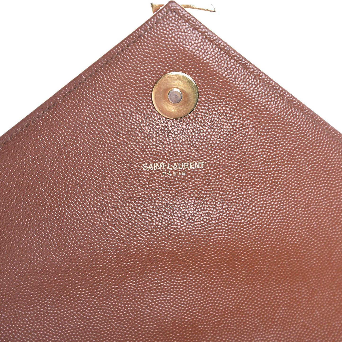 Grain De Poudre Matelasse Chevron Large Monogram Satchel Brown