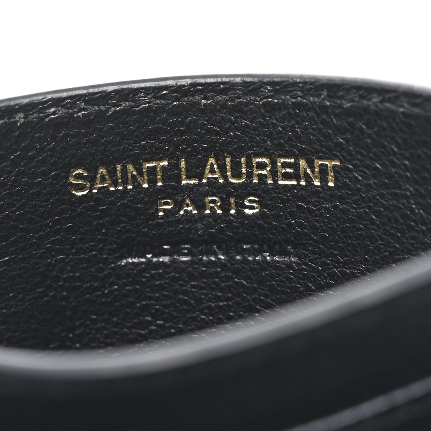 Grain De Poudre Matelasse Chevron Monogram Credit Card Case Black