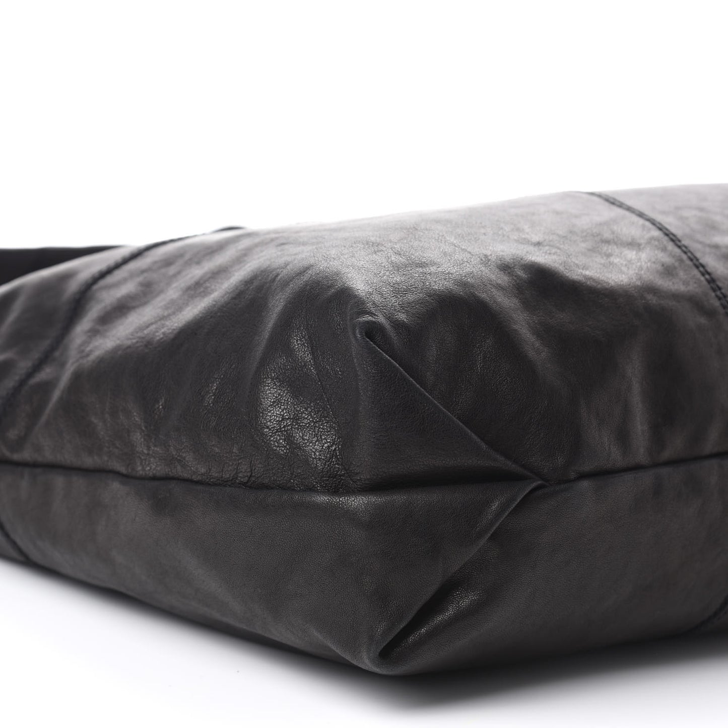 Lambskin George V Apron Bag Black
