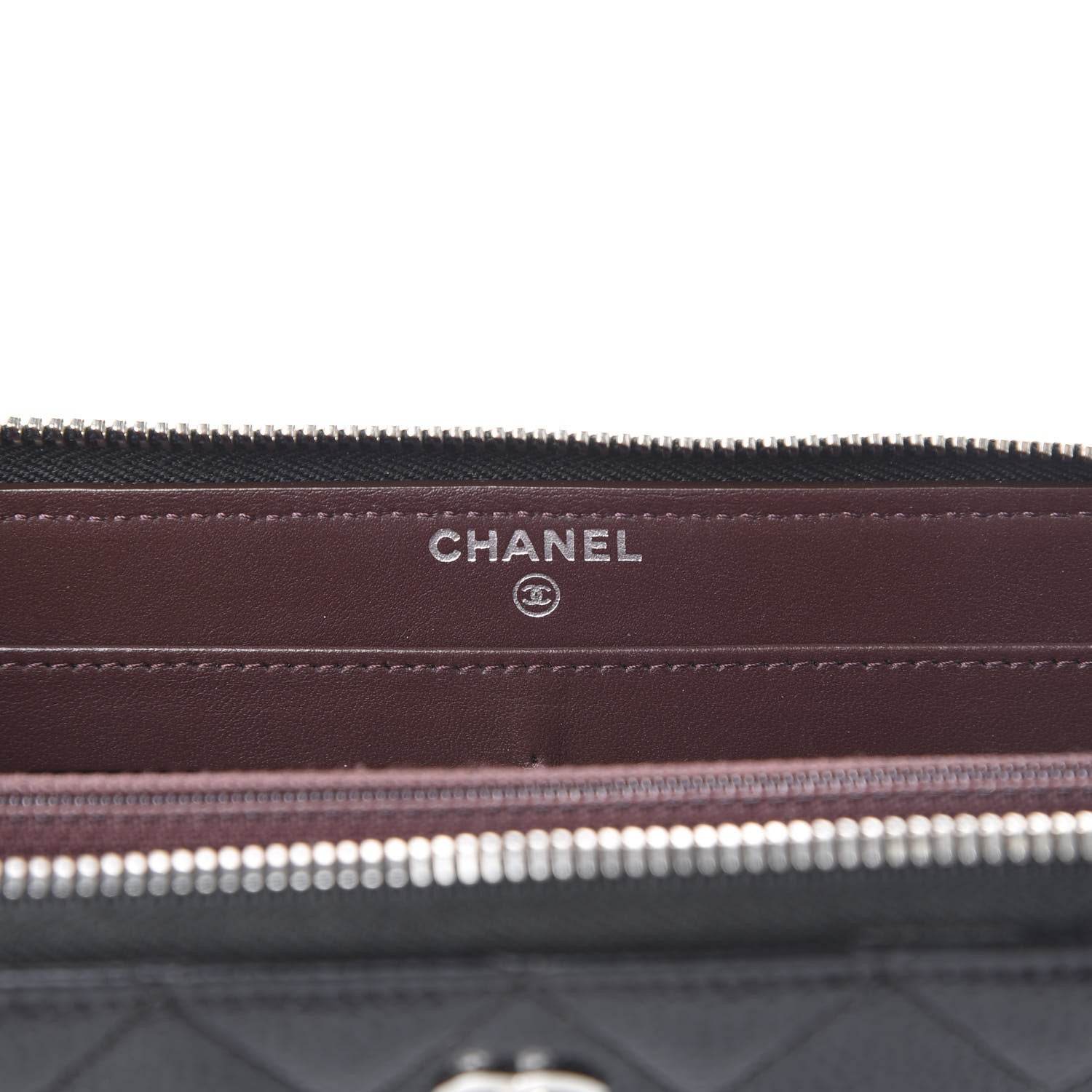 Chanel Caviar Quilted Large Gusset Zip Around Wallet Black 5 of 9