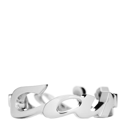 Cartier 18K White Gold Signature Ring 51 5.75 1 of 5