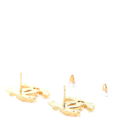 Chanel Crystal CC Earrings Gold 4 of 5