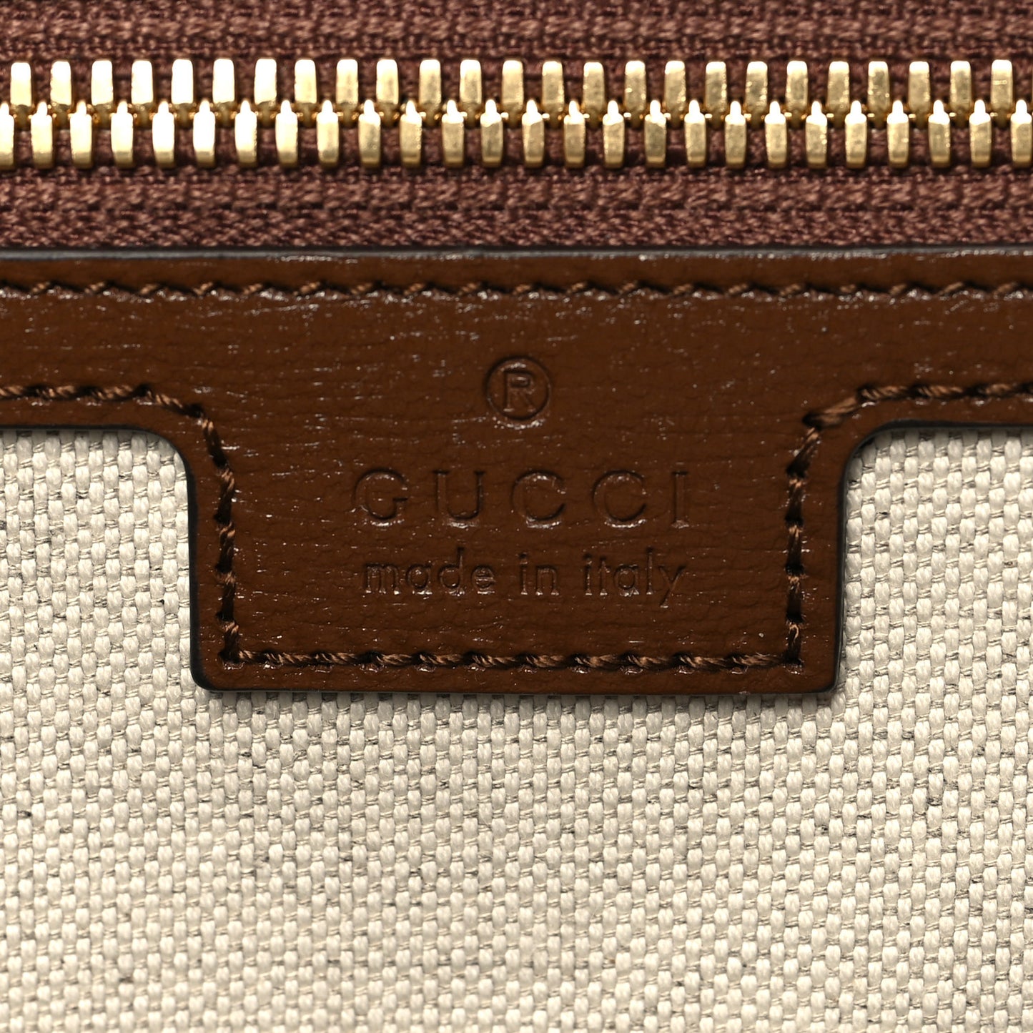 GG Supreme Monogram Azalea Calfskin Retro Interlocking G Duffle Bag Beige Ebony Brown Sugar