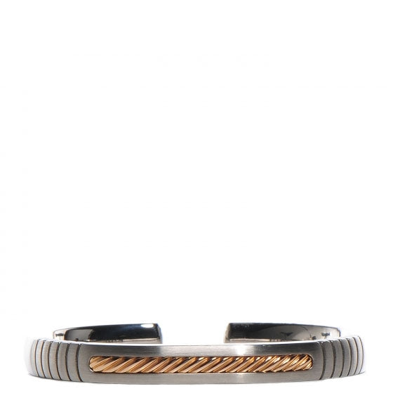 Mens Titanuim and 18k Gold Cuff 8mm