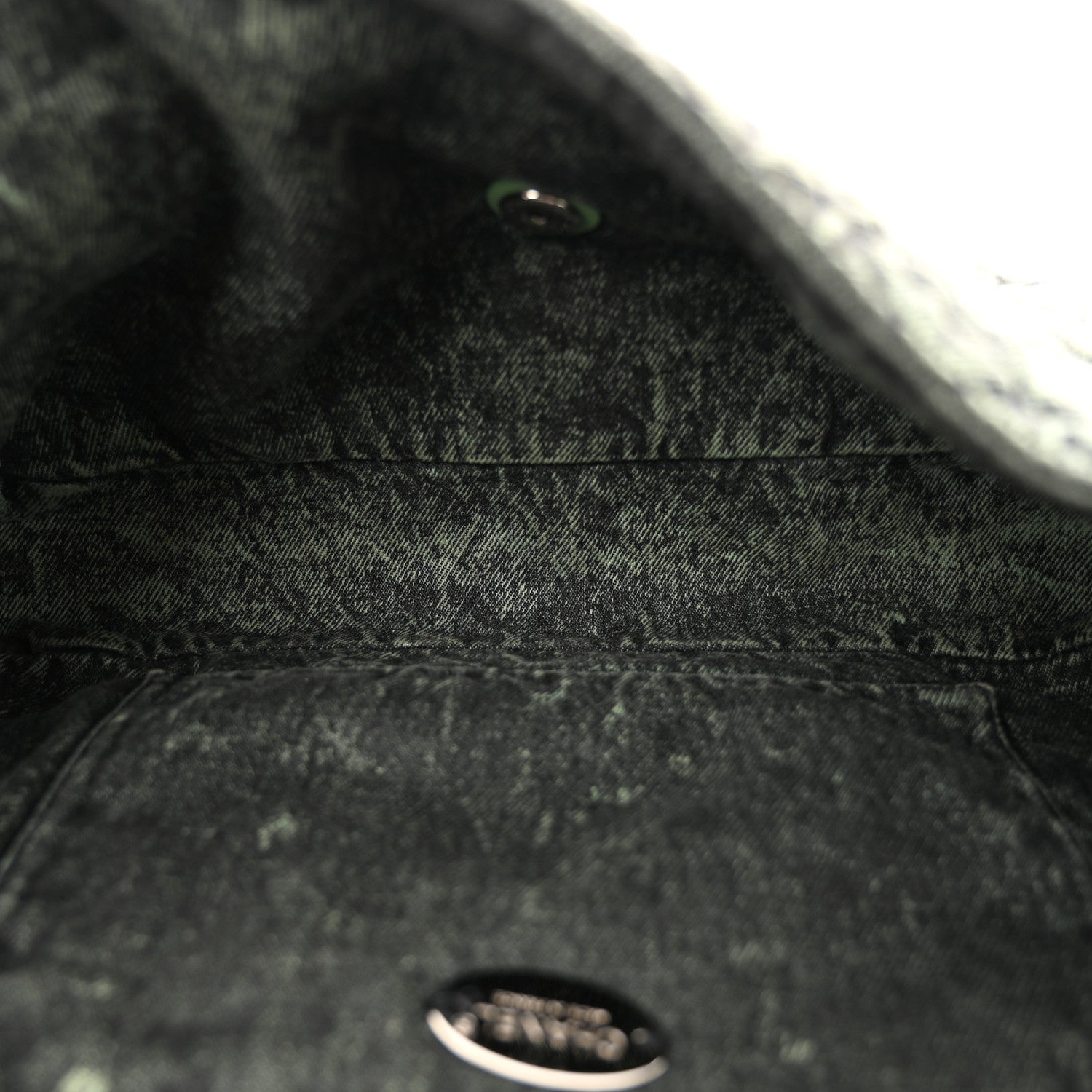 Chanel Denim Quilted Denimpression Flap Green Black 5 of 10