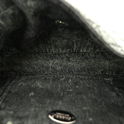 Chanel Denim Quilted Denimpression Flap Green Black 5 of 10