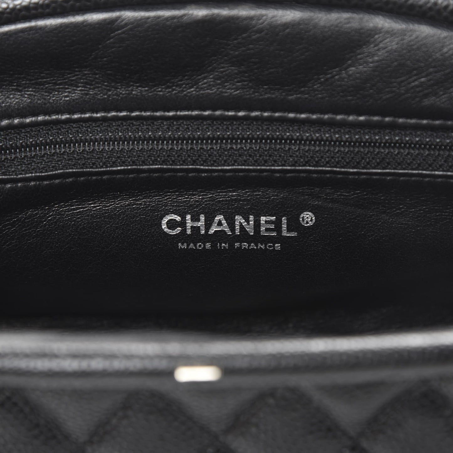 Caviar Quilted Timeless Clutch Black