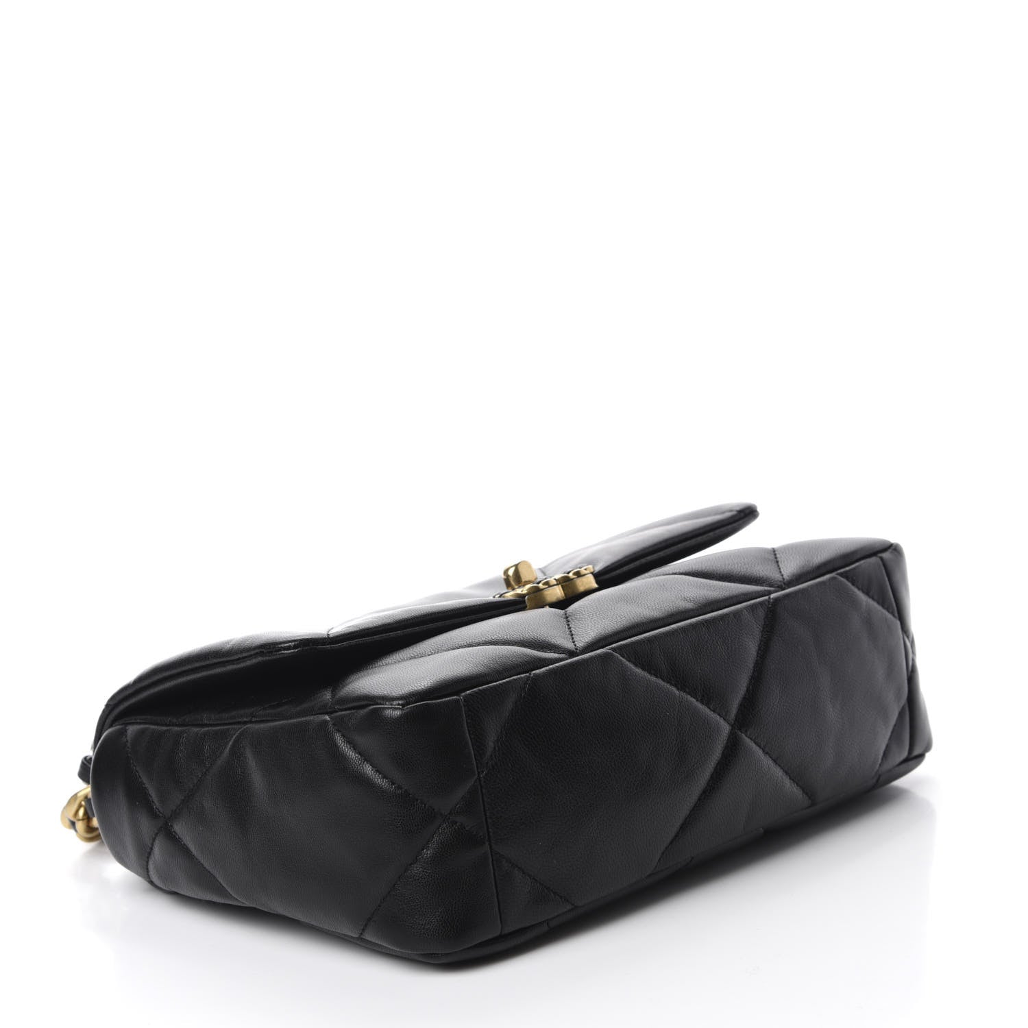 Chanel Goatskin Quilted Medium 19 Flap Black 4 of 11