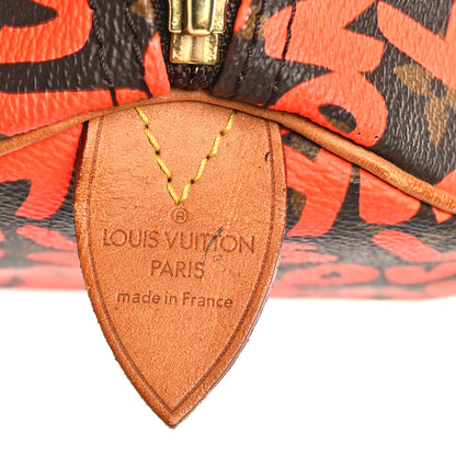 Louis Vuitton Monogram Graffiti Speedy 30 Orange 6 of 9