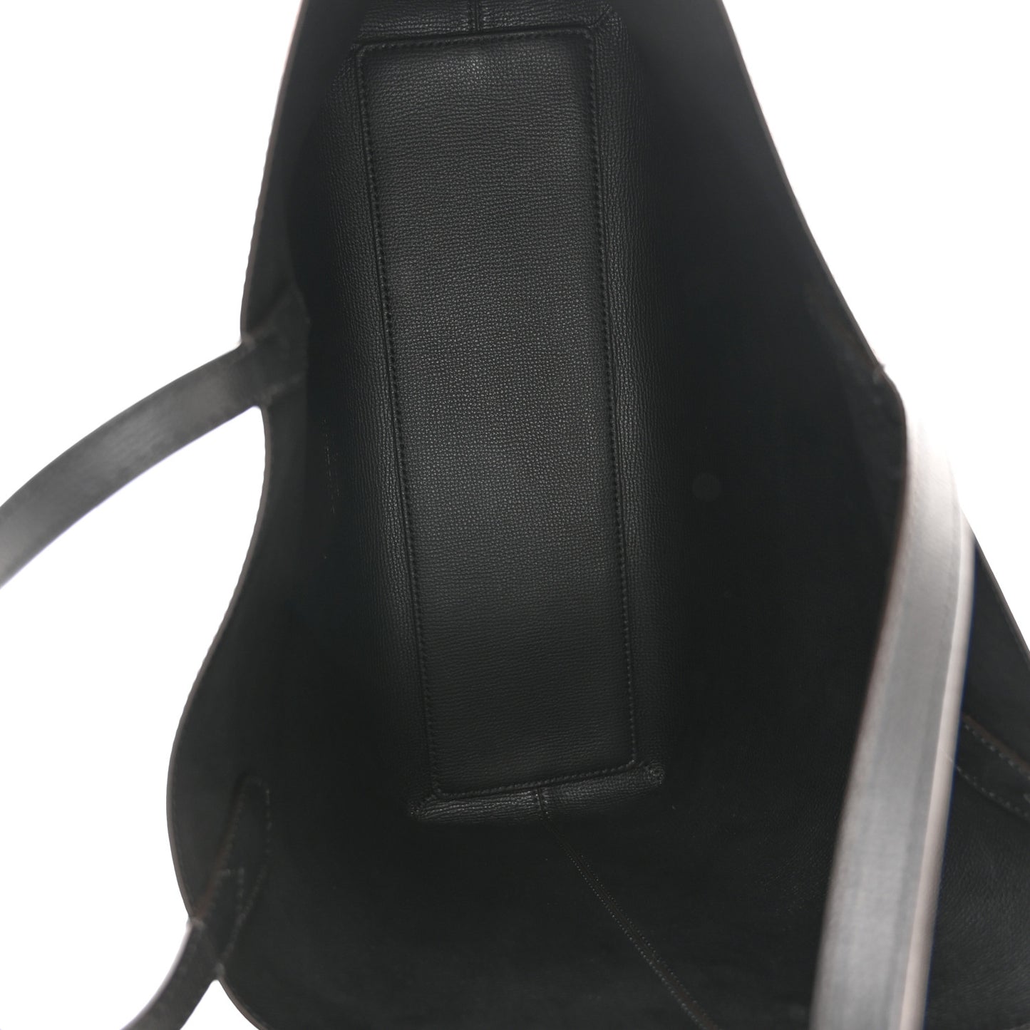 Grainy Calfskin Haymarket Check Medium Reversible Tote Black