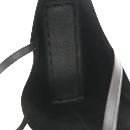 Burberry Grainy Calfskin Haymarket Check Medium Reversible Tote Black 5 of 10