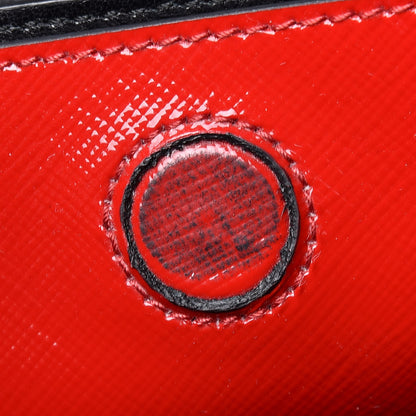 Prada Saffiano Vernice Medium Double Bag Rosso 11 of 23
