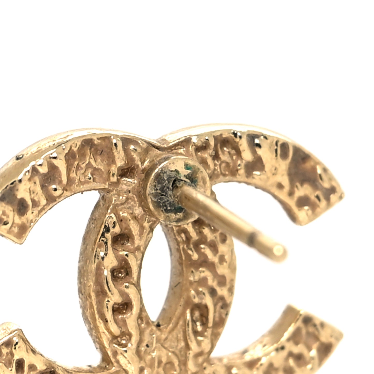 Twisted CC Earrings Light Gold