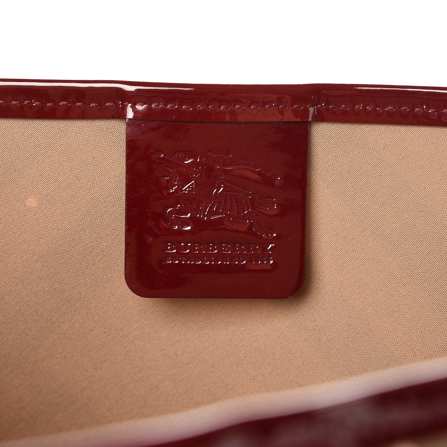 Burberry Supernova Check Small Nickie Tote Red 7 of 13