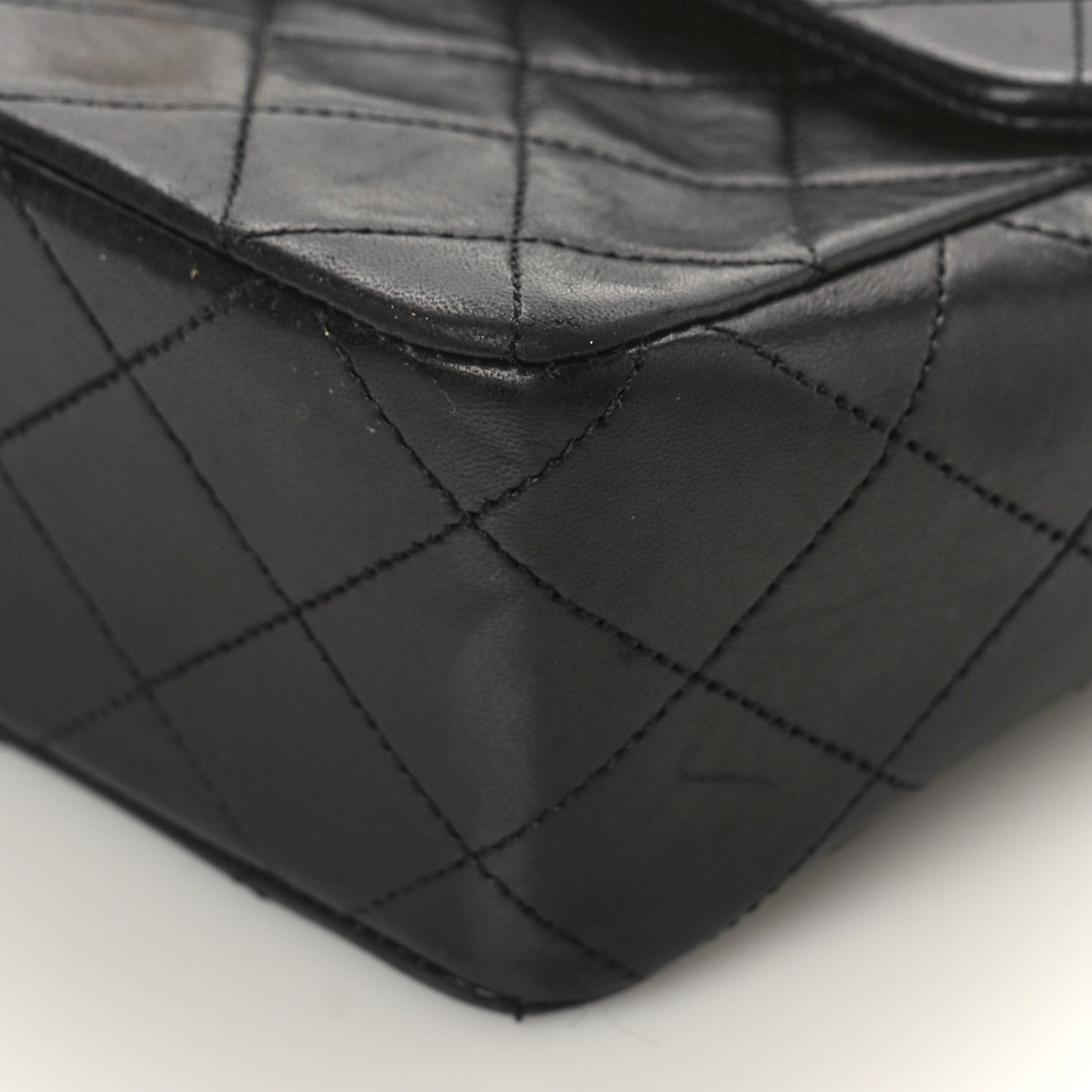 Lambskin Quilted Small Single Flap Bag Black