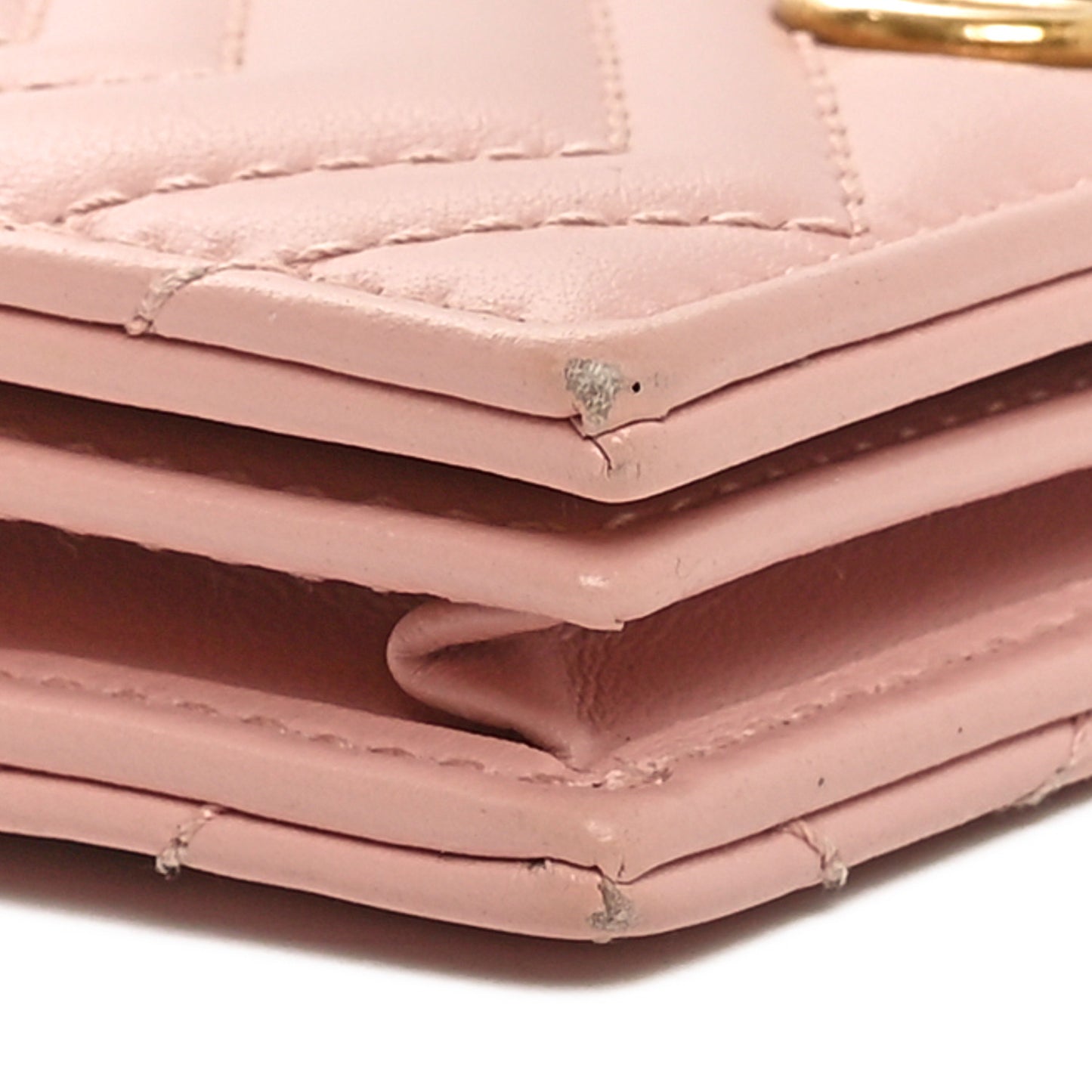 Calfskin Matelasse GG Marmont Card Case Wallet Perfect Pink