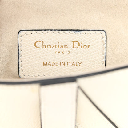 Christian Dior Grained Calfskin Mini Saddle Bag White 6 of 10