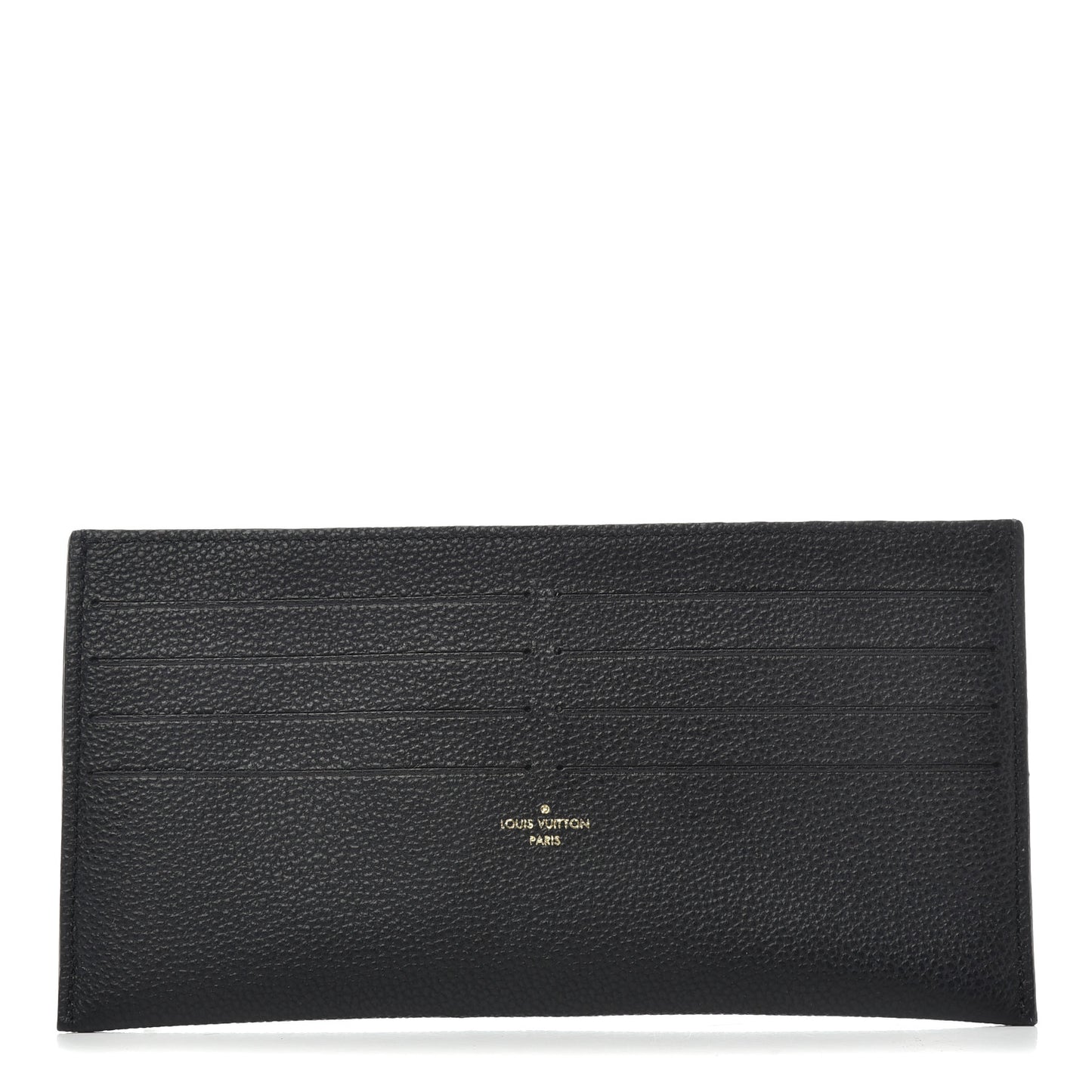 Calfskin Felicie Chain Wallet Card Holder Insert Black