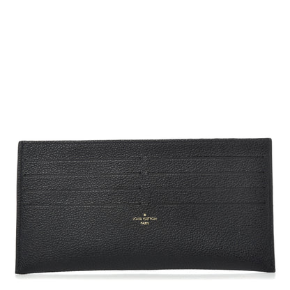 Louis Vuitton Calfskin Felicie Chain Wallet Card Holder Insert Black 1 of 6