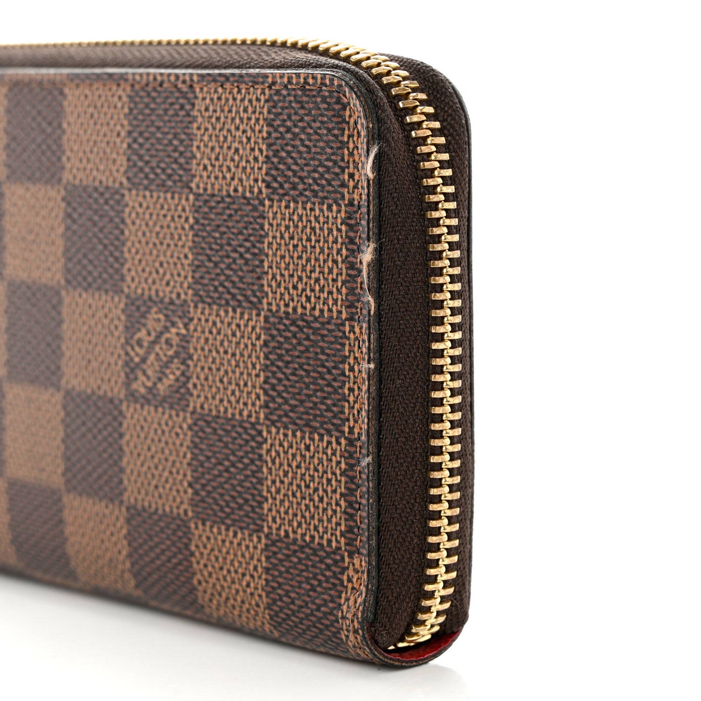 Damier Ebene Clemence Wallet Cherry