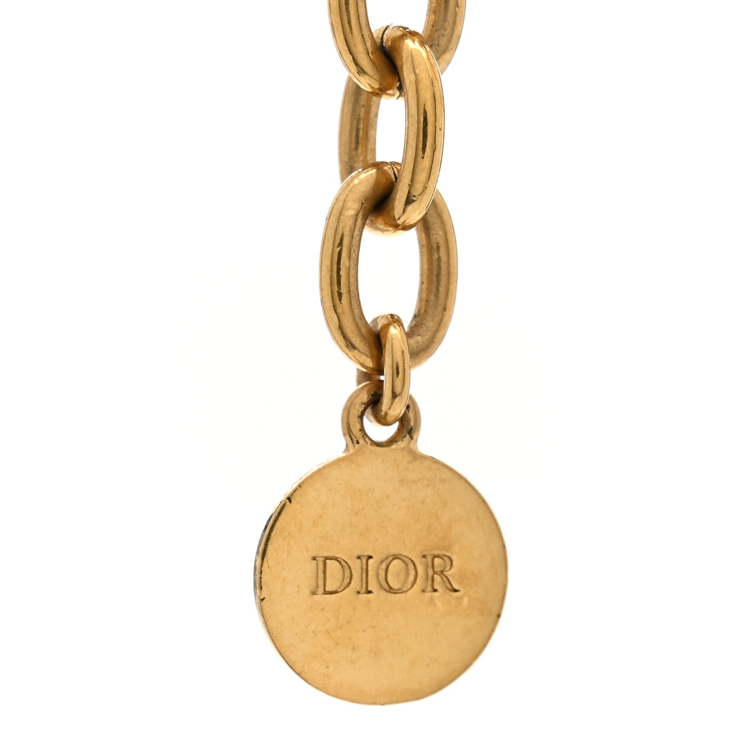 Christian Dior Metal CD Choker Necklace Gold 5 of 5