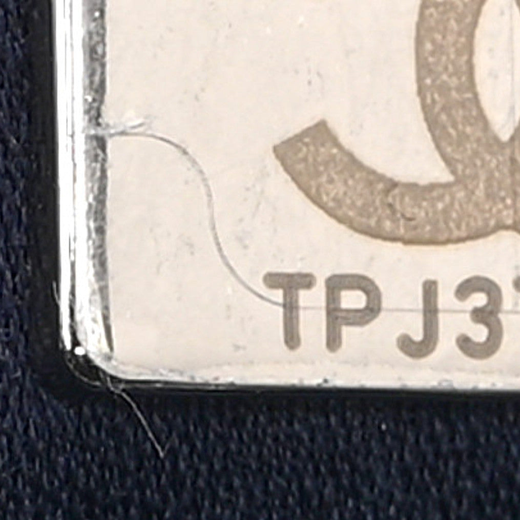 Denim Stitched Quilted Mini Chanel 22 Blue