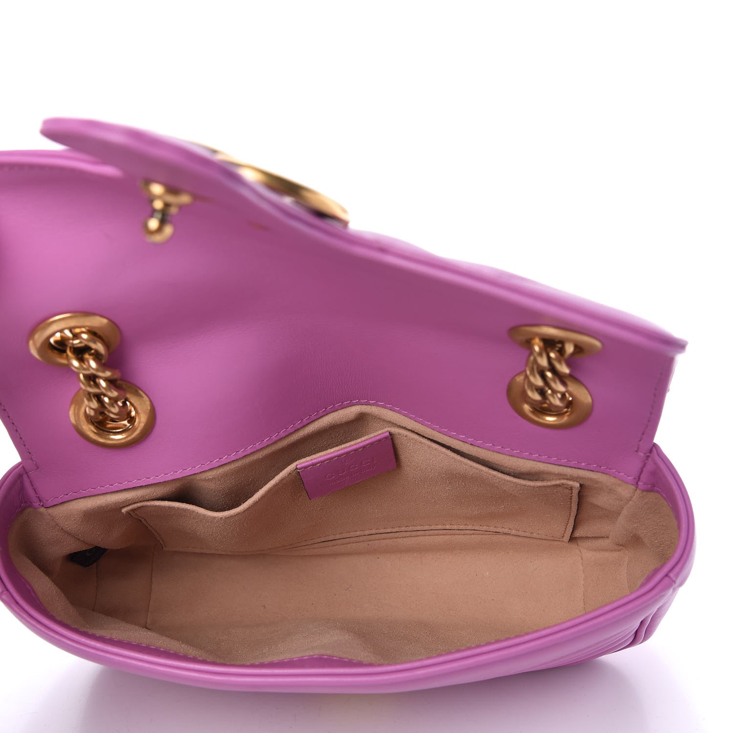 Gucci Calfskin Matelasse Mini GG Marmont Shoulder Bag Candy Mousse 6 of 11