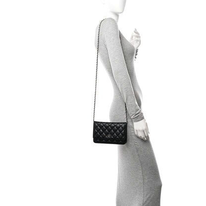 Chanel Caviar Quilted Wallet on Chain WOC Black 2 of 11