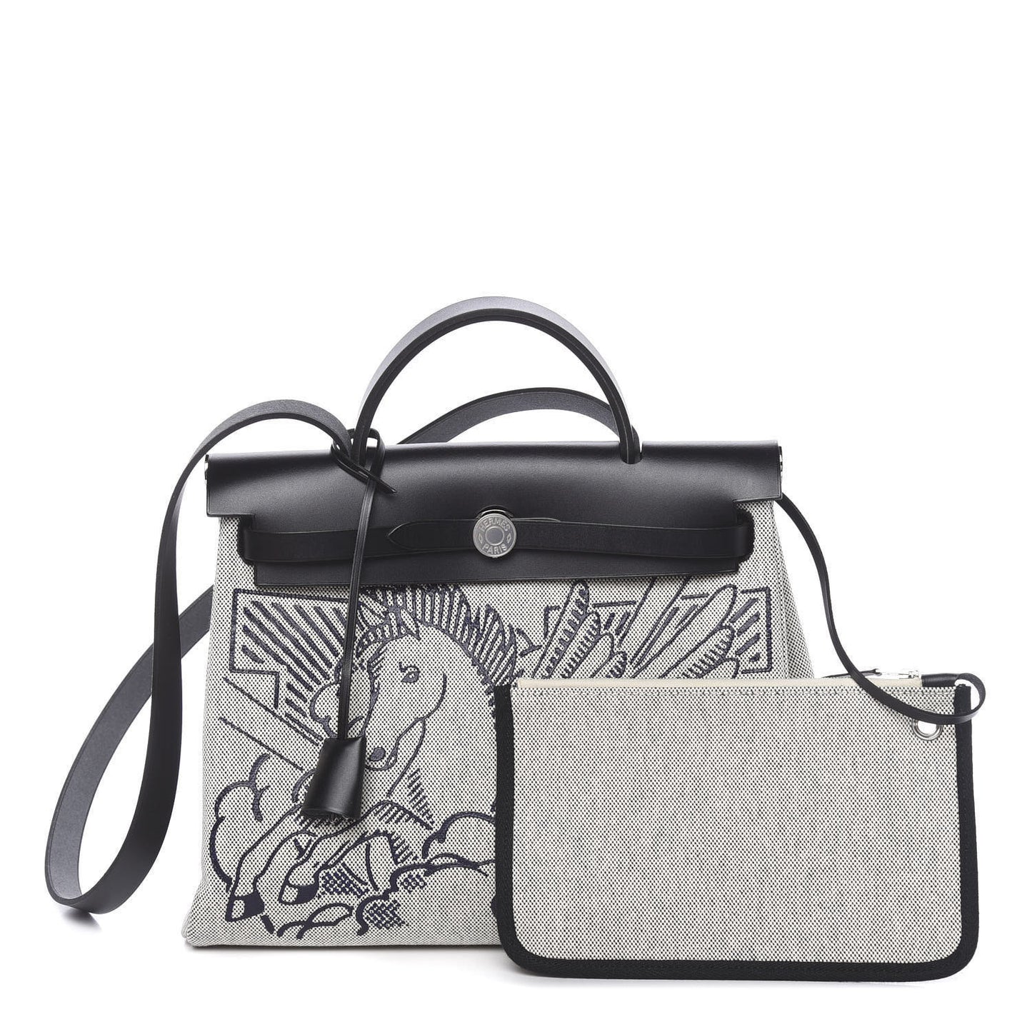 Vache Hunter Toile H Pegase Pop Herbag Zip Retourne 31 PM Bleu Indigo Ecru Black