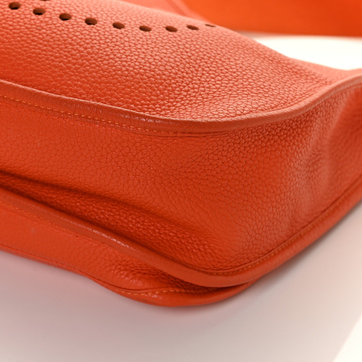 Hermes Taurillon Clemence Evelyne III GM Orange 8 of 10