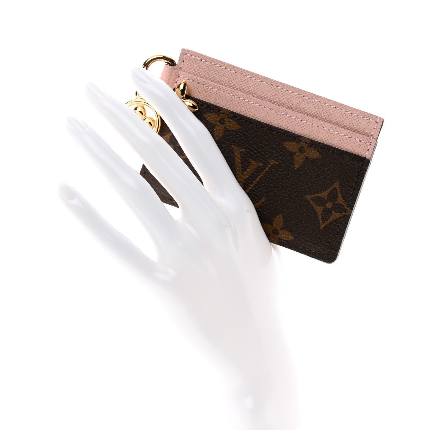 Louis Vuitton Monogram LV Charms Card Holder Rose Ballerine 2 of 7