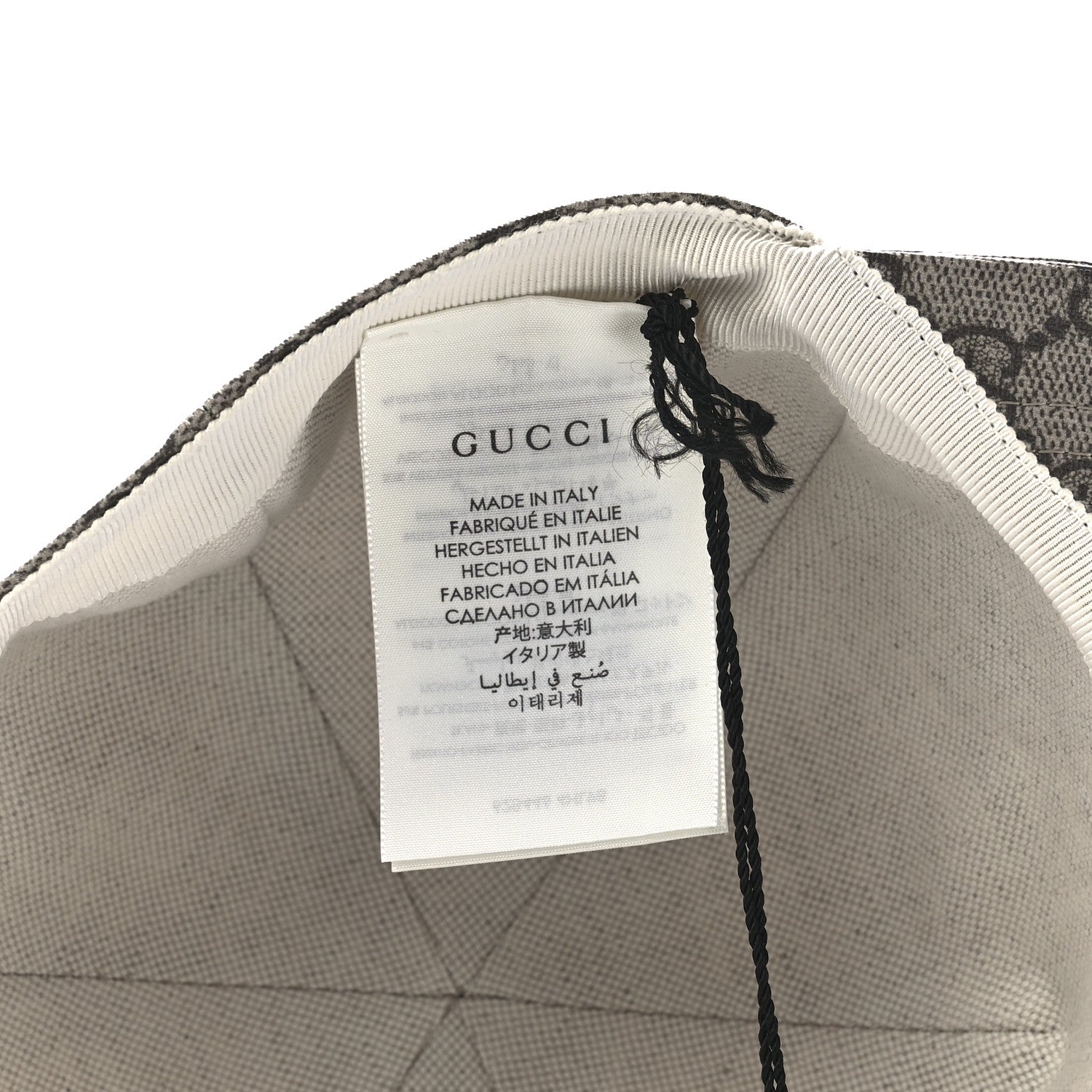 Gucci GG Supreme Monogram Apple Print Baseball Hat M Beige Red 7 of 9