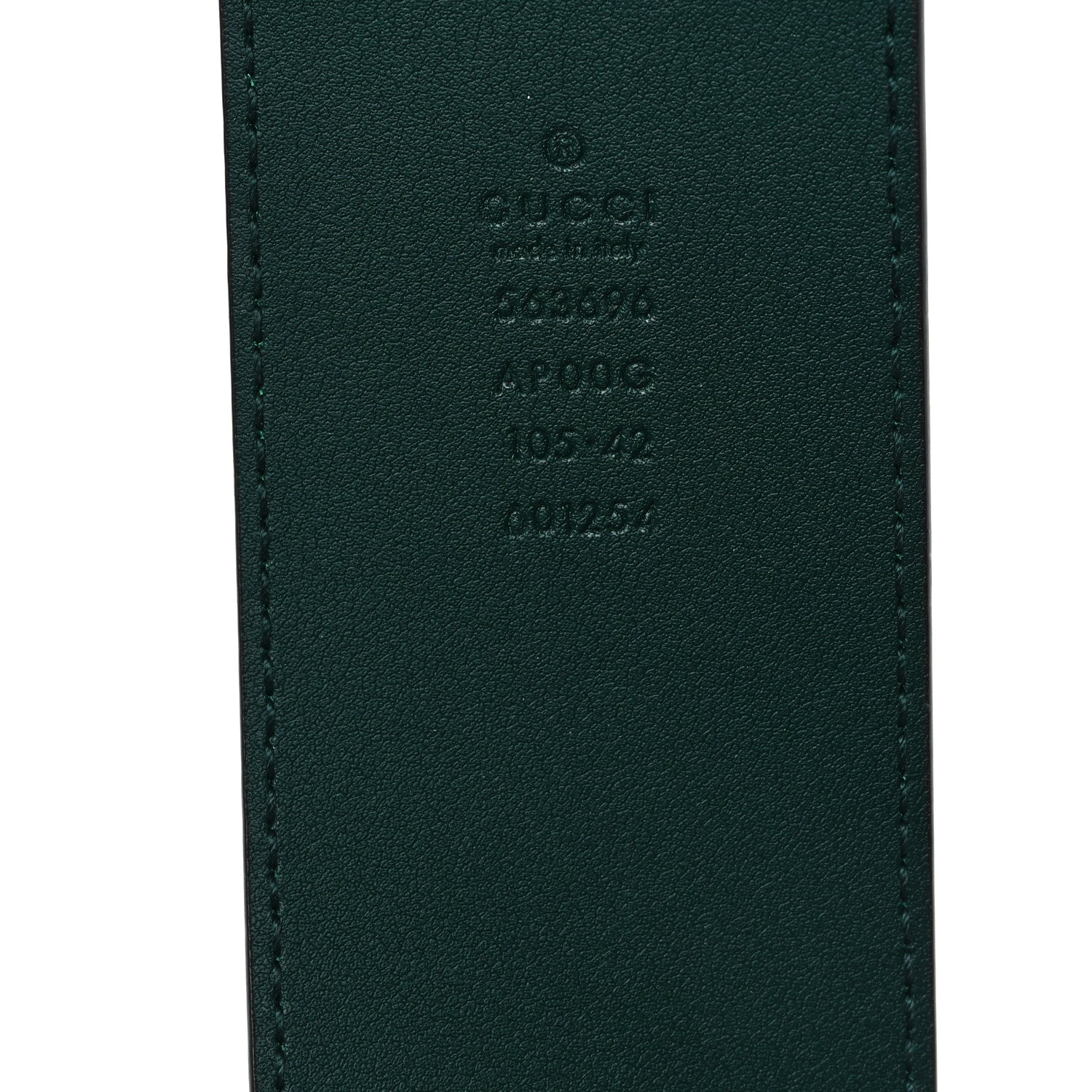Gucci Calfskin Lizard Double G 50mm Belt 105 42 Vintage Green 3 of 4
