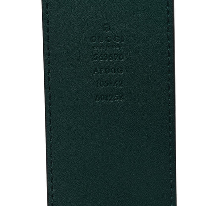 Gucci Calfskin Lizard Double G 50mm Belt 105 42 Vintage Green 3 of 4