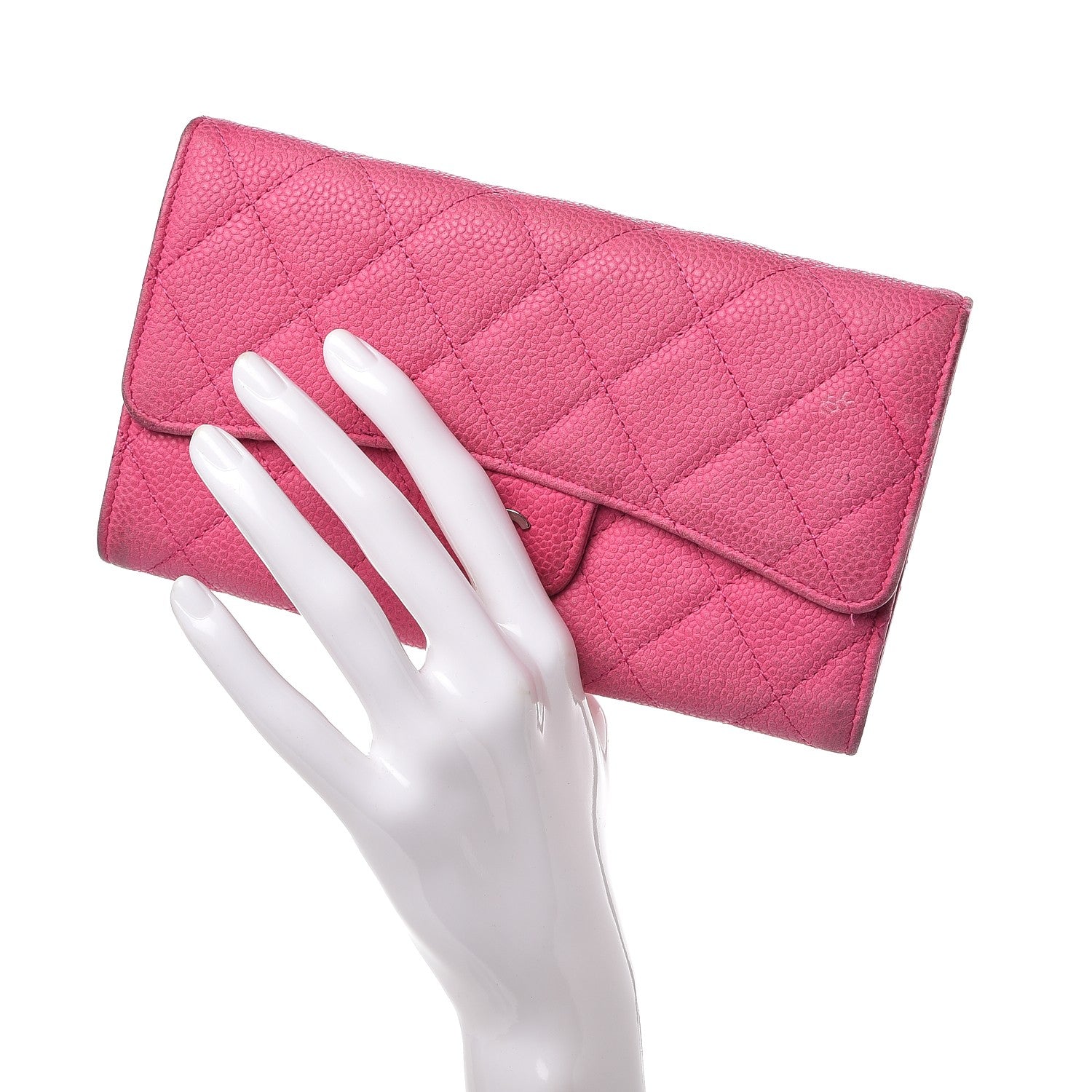 Chanel Iridescent Caviar Quilted Large Flap Wallet Pink 2 of 18