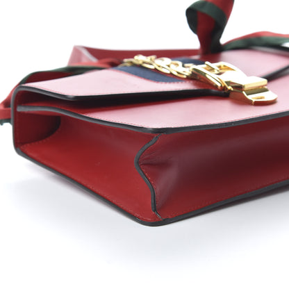 Gucci Calfskin Small Sylvie Shoulder Bag Hibiscus Red 6 of 10